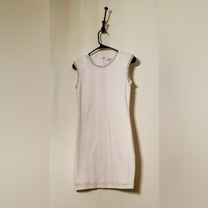 Bar III White Studded Mini Dress